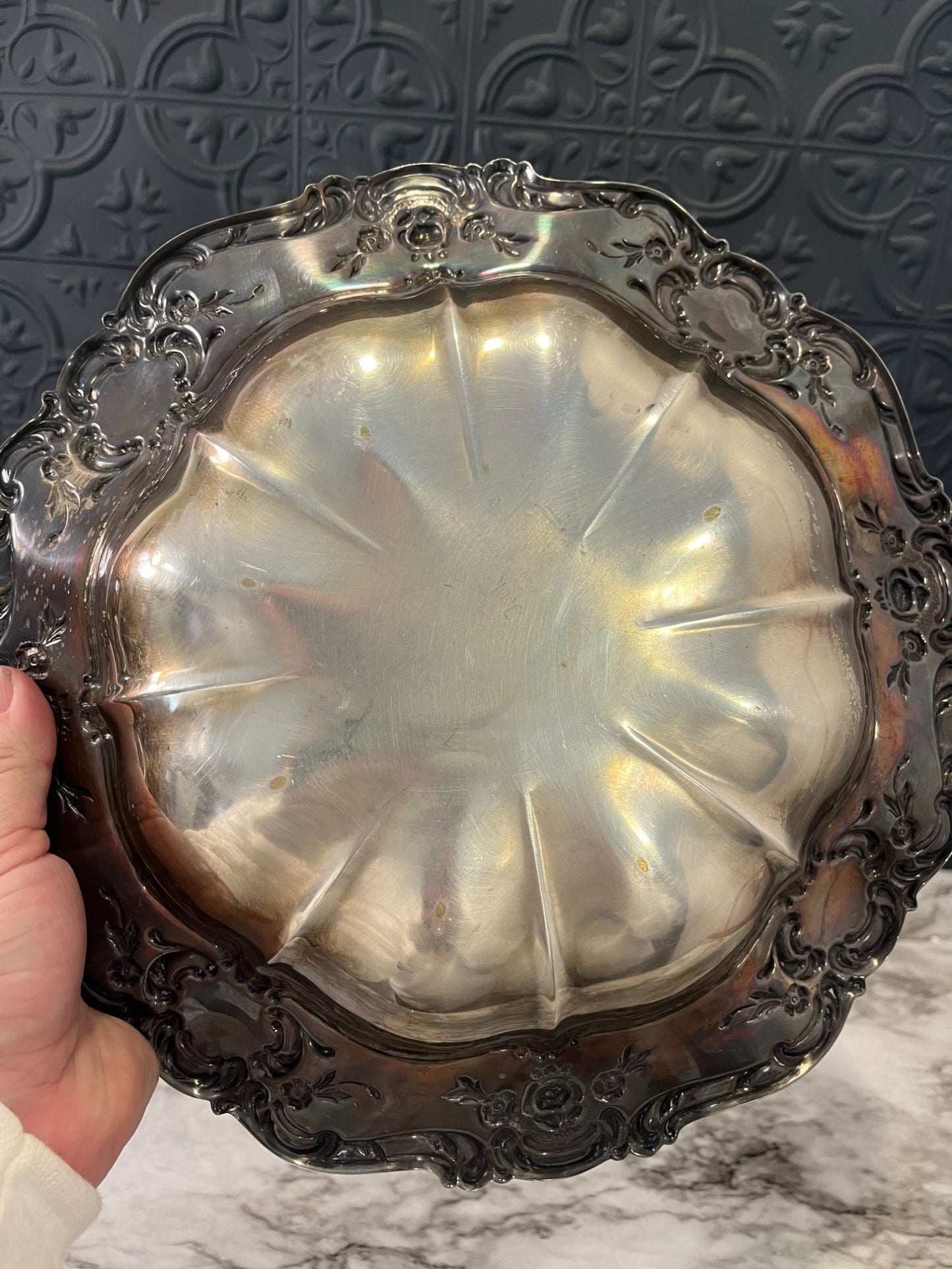 Towle silver plate serving bowl