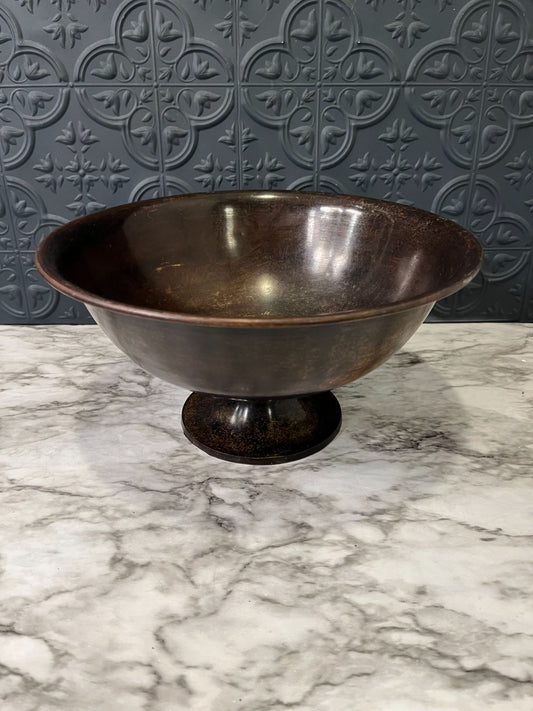 Metal Pedestal Bowl