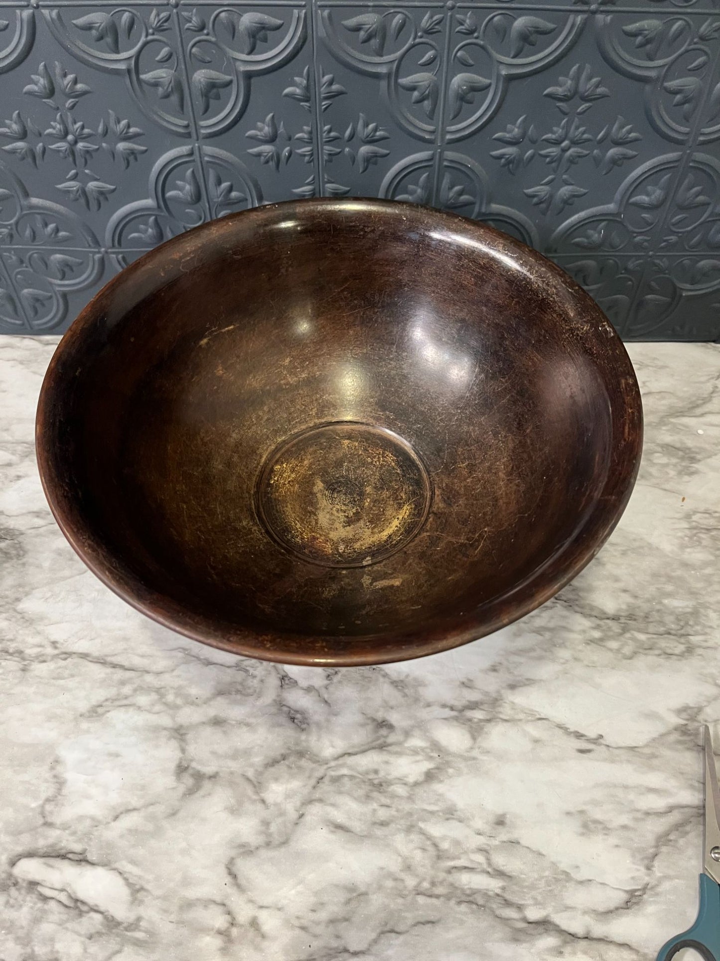 Metal Pedestal Bowl