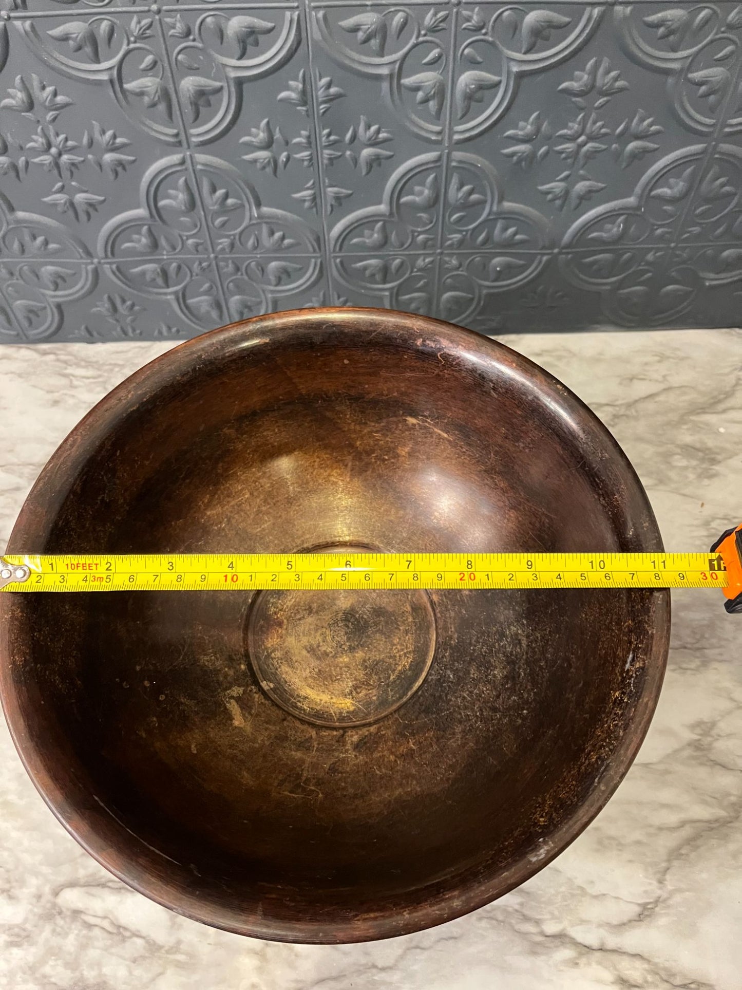 Metal Pedestal Bowl