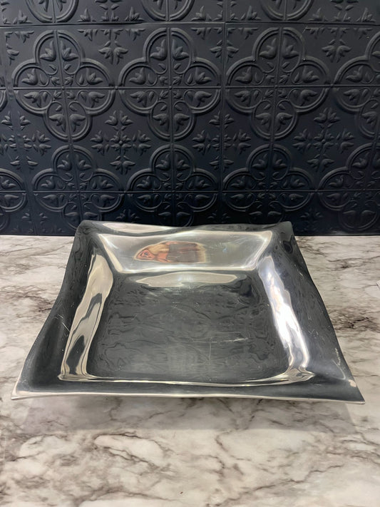 Polished Pewter Serving Tray