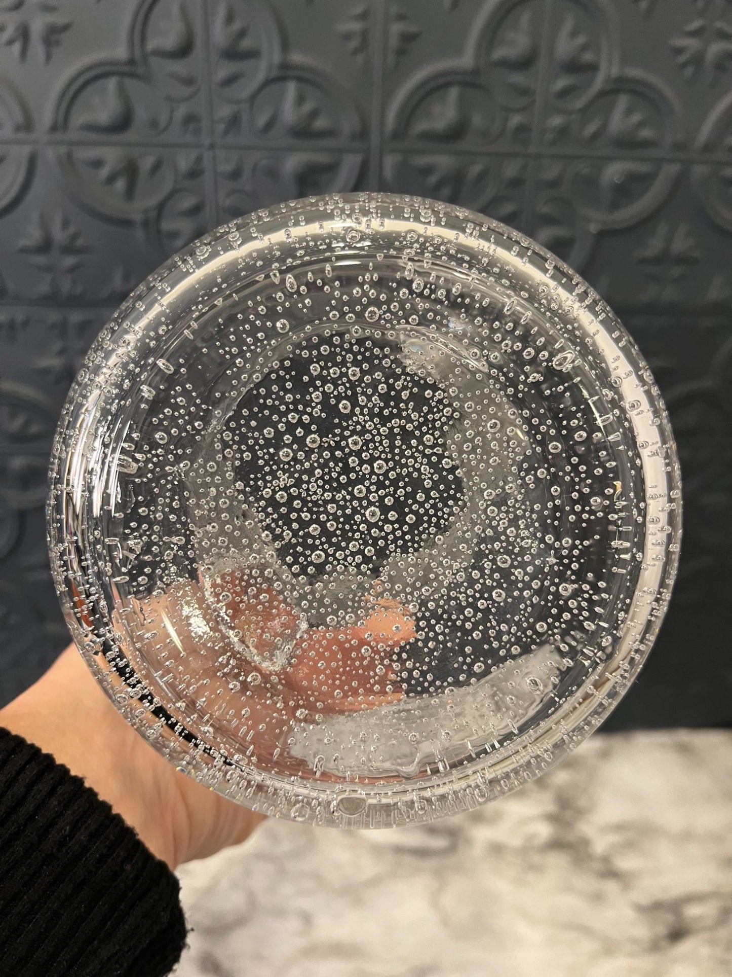 Bubble Glass Vase With Handles