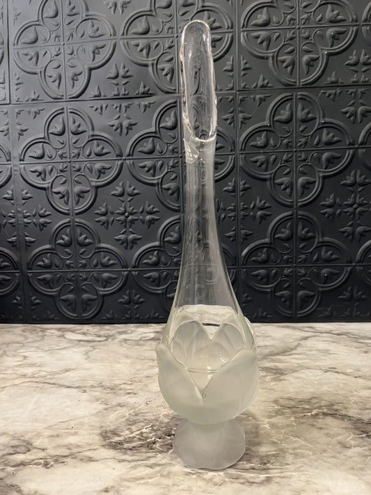 Viking Frosted Cabbage Bud Vase