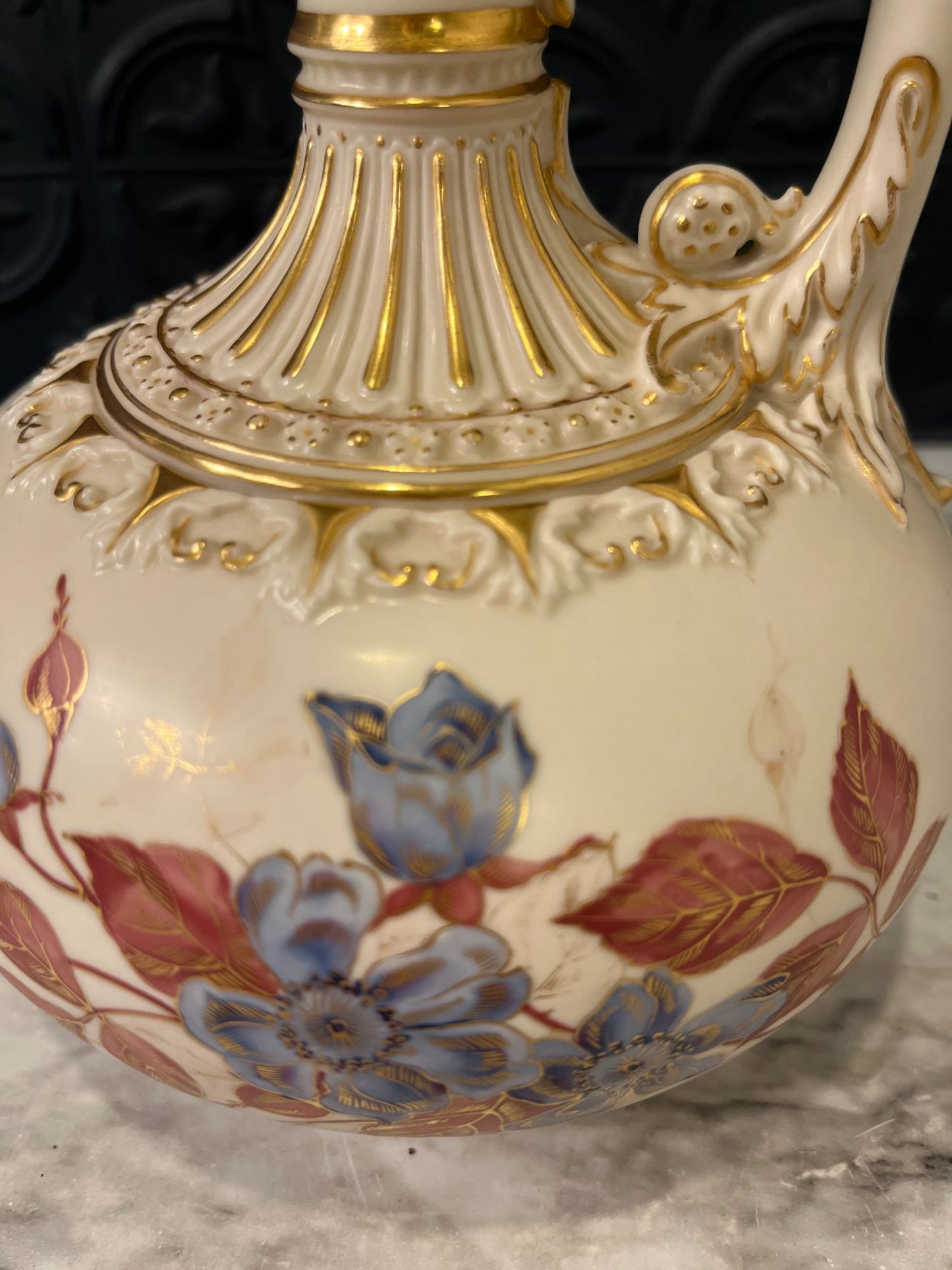 Royal Worcester Cream floral  Pitcher