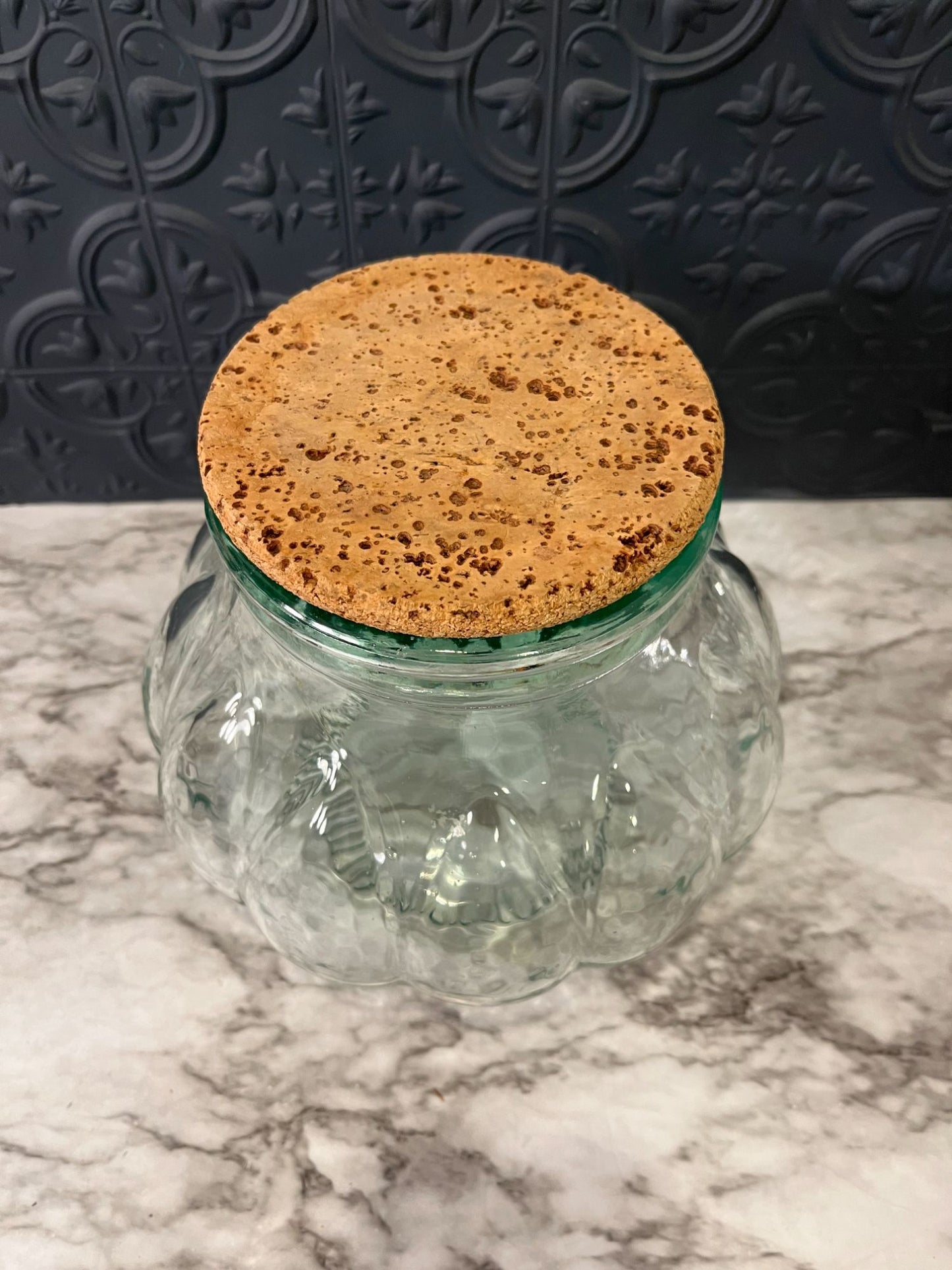 Large Apothecary Round Jar With Cork