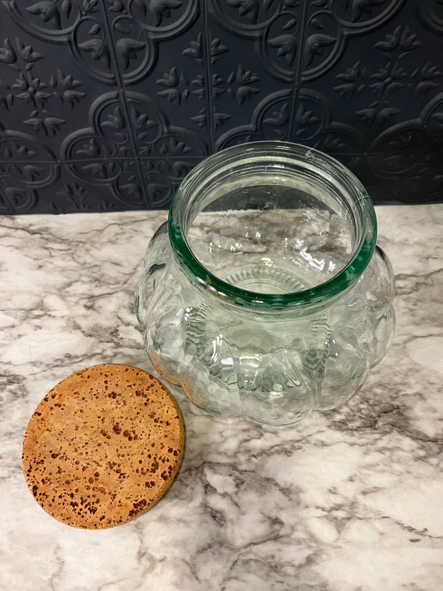 Large Apothecary Round Jar With Cork