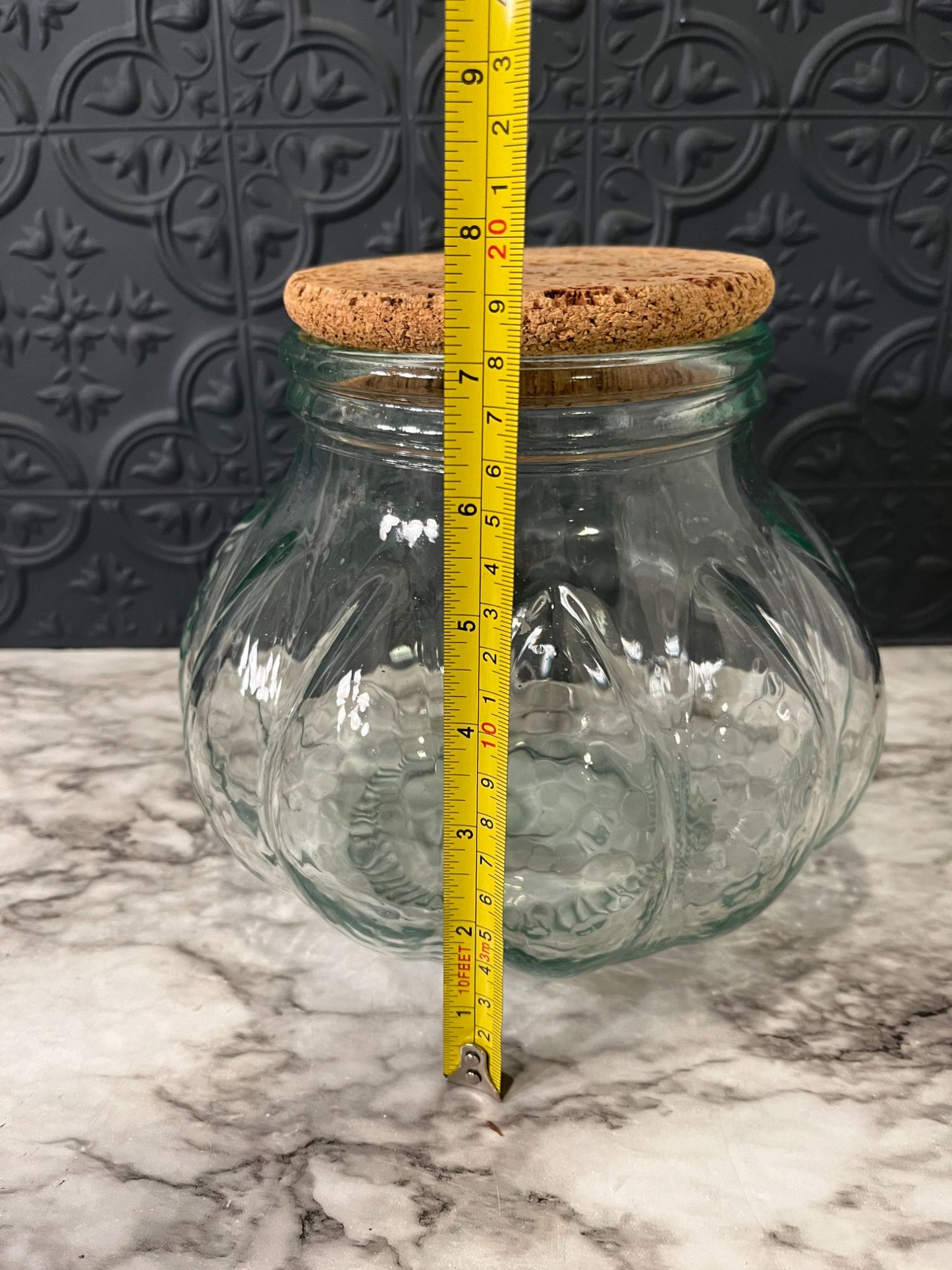 Large Apothecary Round Jar With Cork