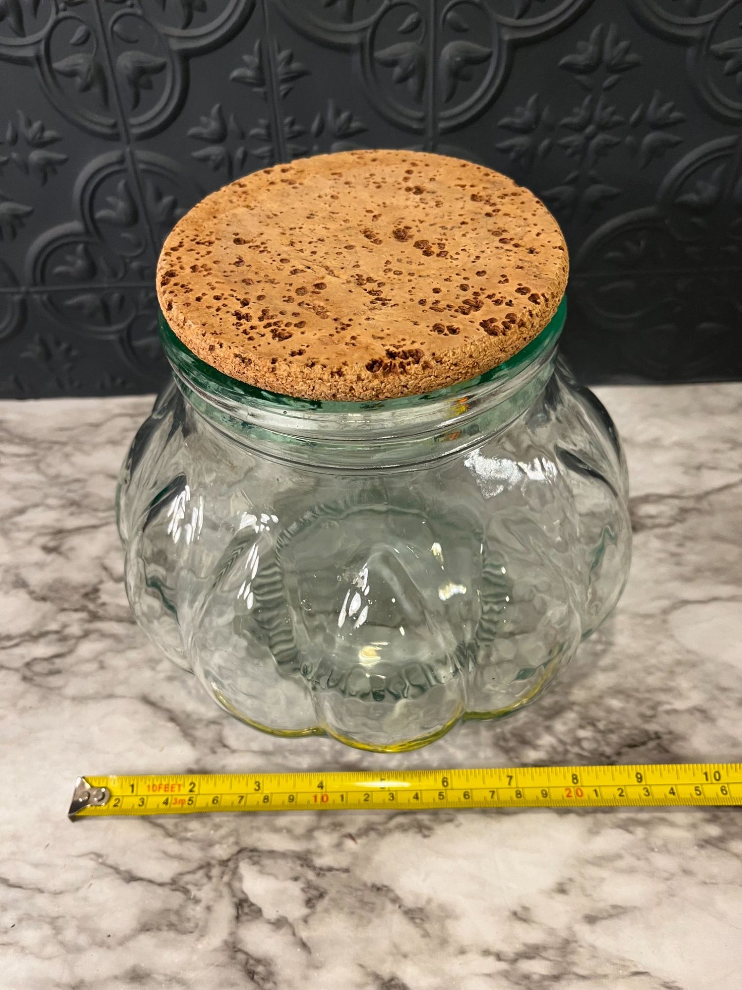 Large Apothecary Round Jar With Cork