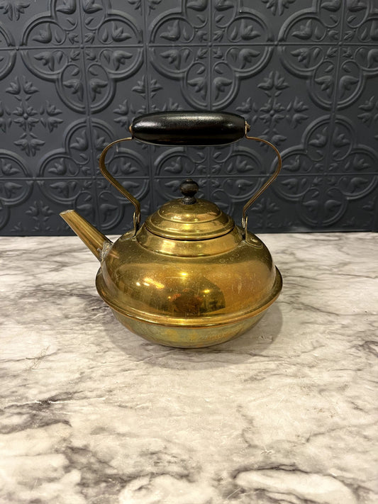 Brass Teapot with Black handle