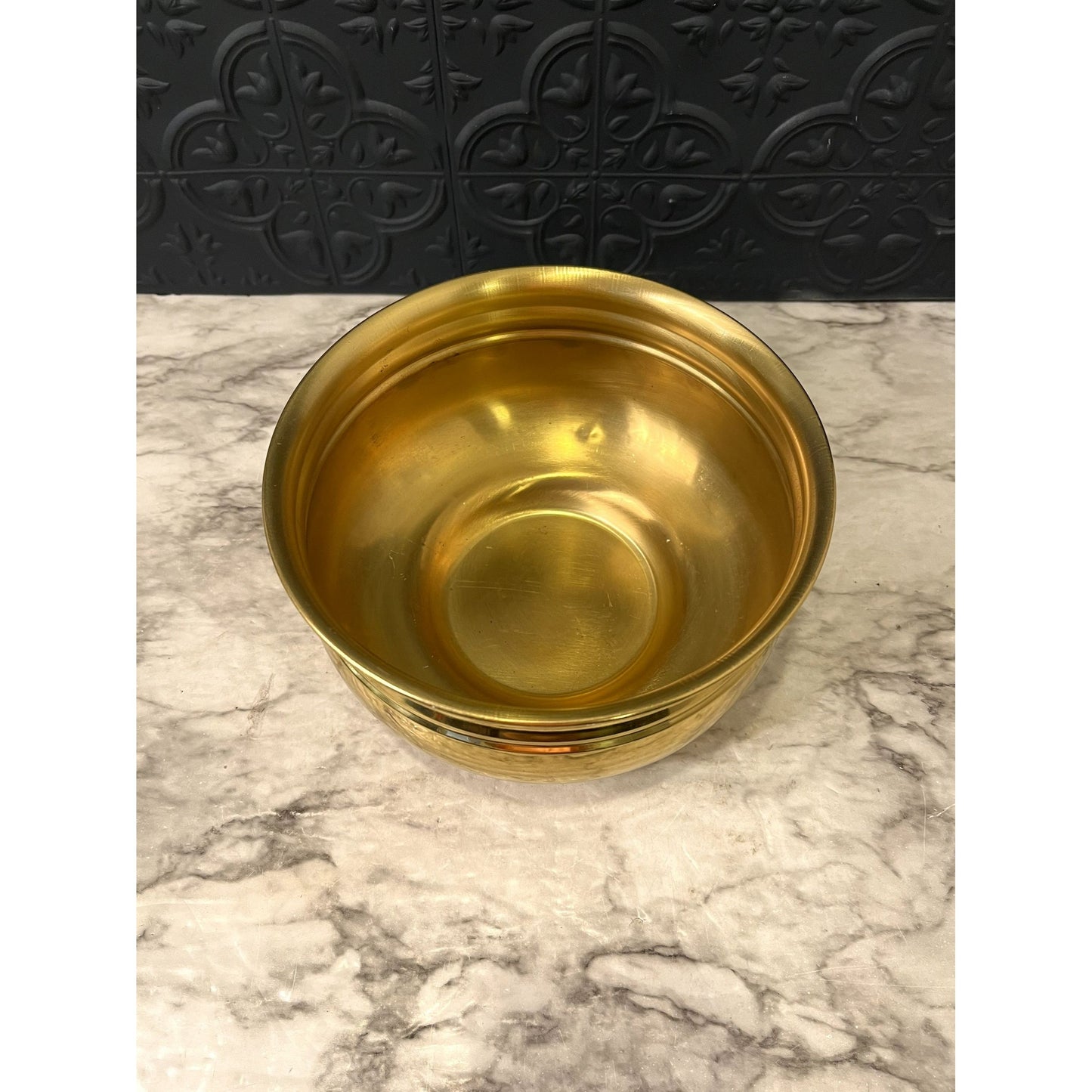 Shallow Brass Bowl Planter