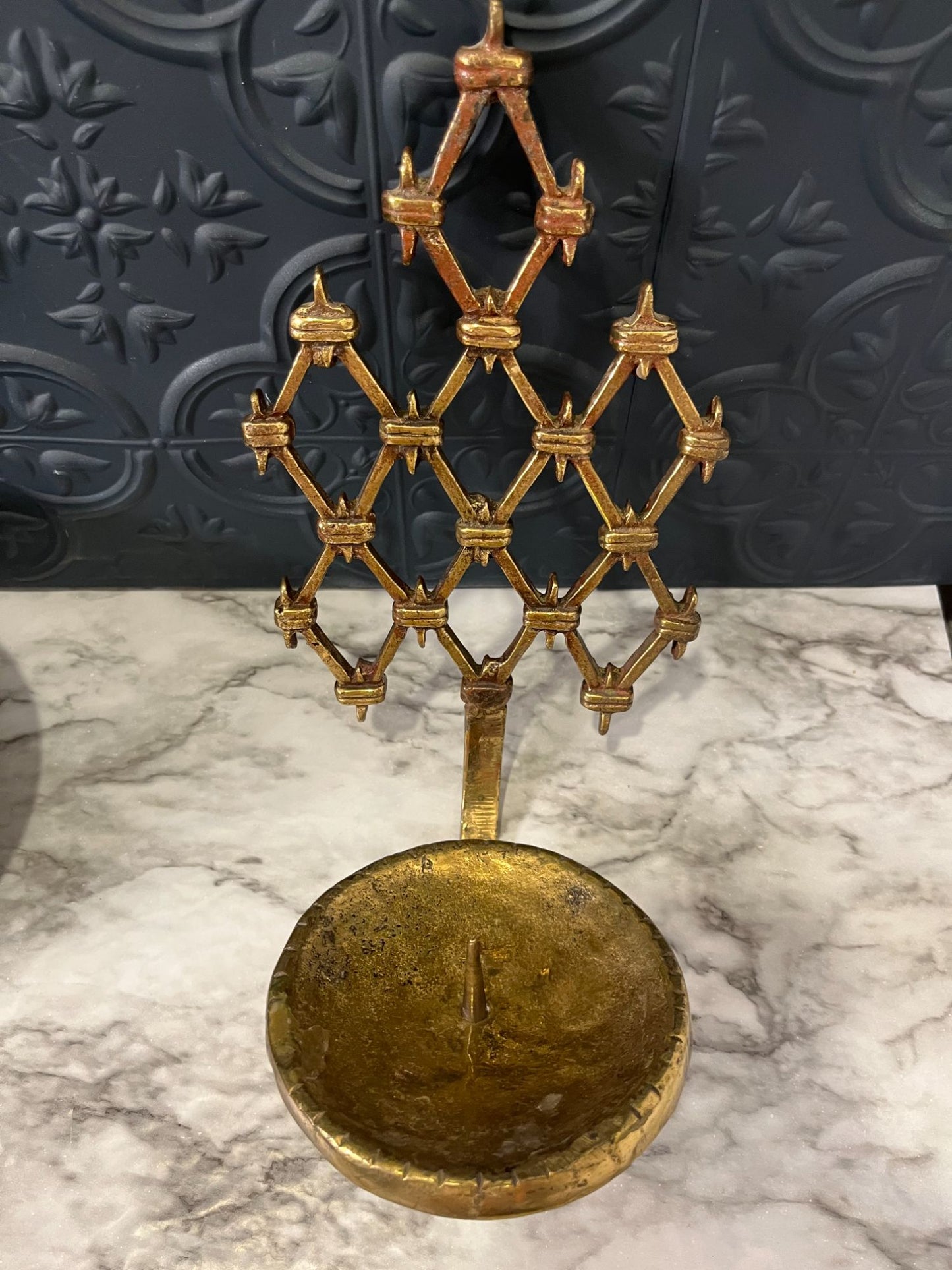 Brass Lattice Sconce