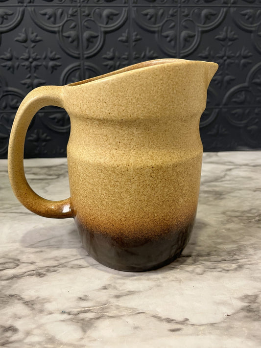 Ombre brown pottery pitcher