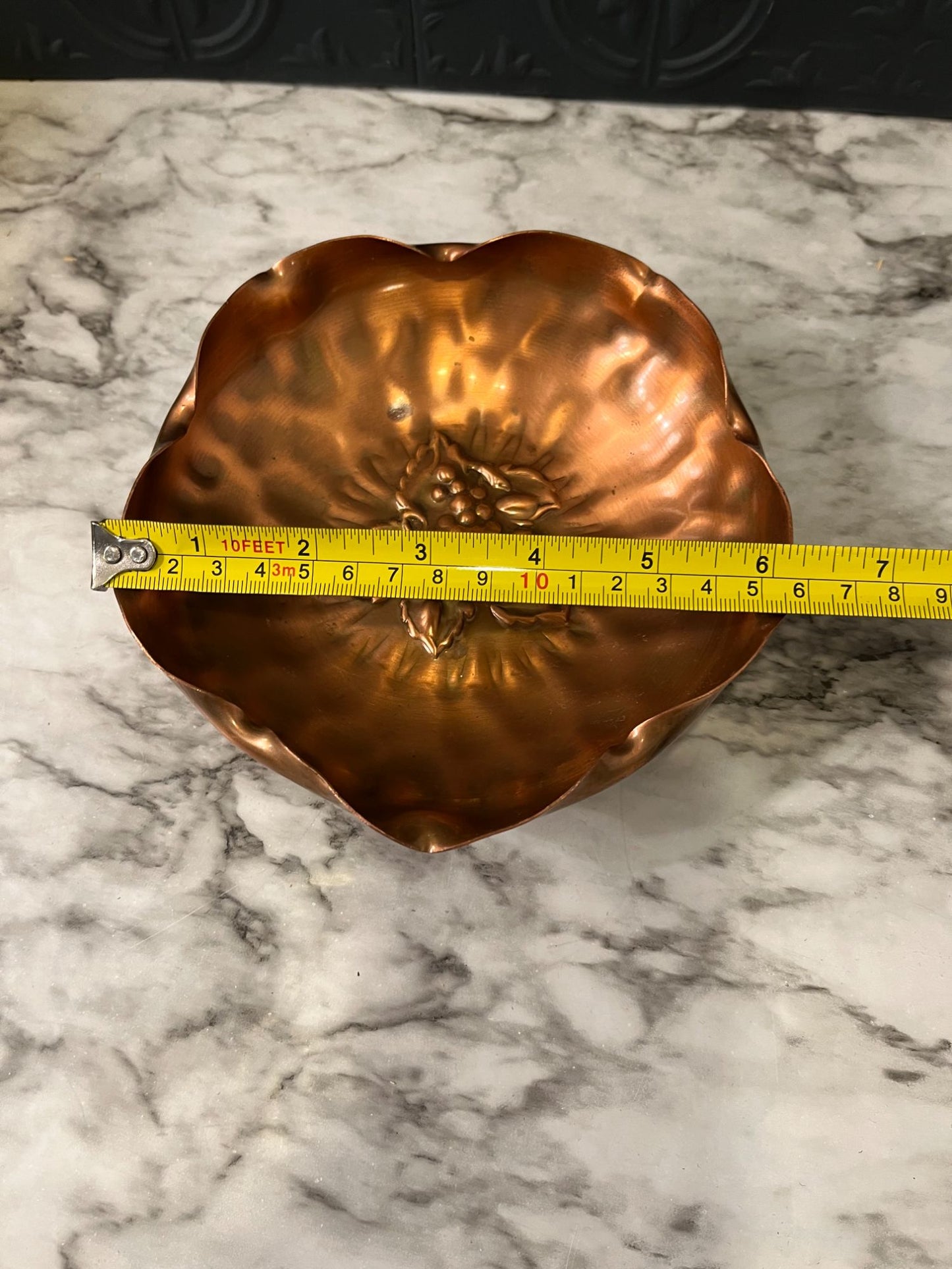 Copper Dish With Flower