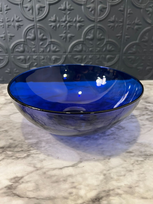 Cobalt Blue Glass Bowl Small