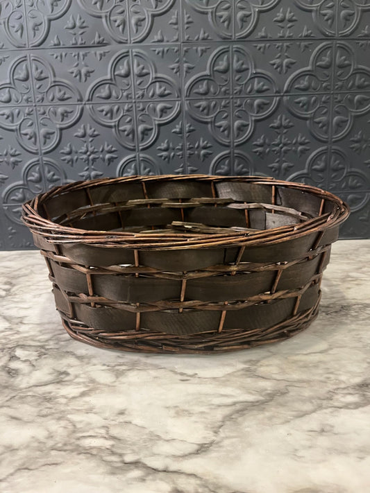 Dark Brown Oval Basket