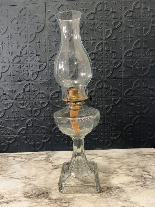 Large Glass Oil Lamp