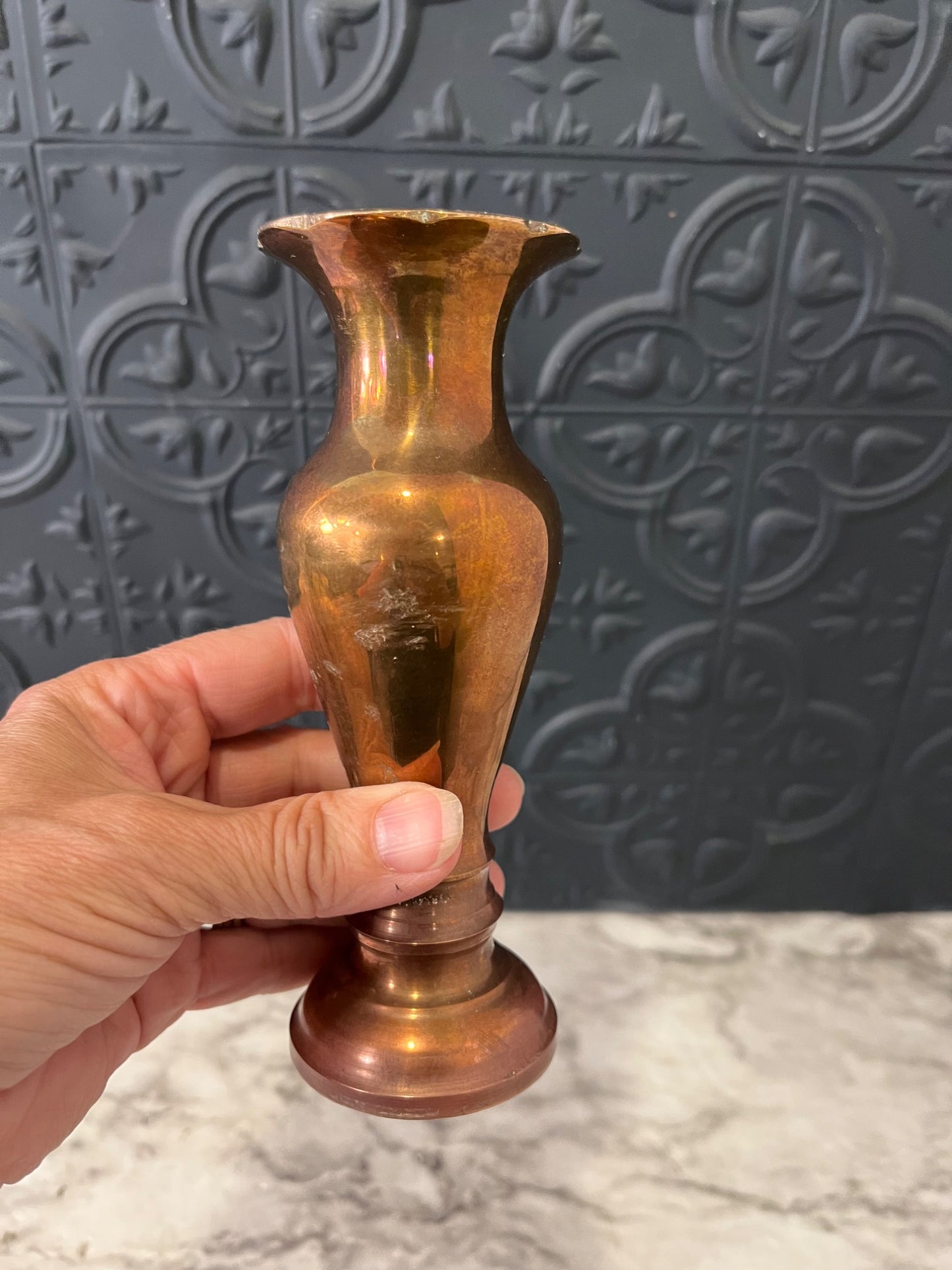 Rosey Brass Vase