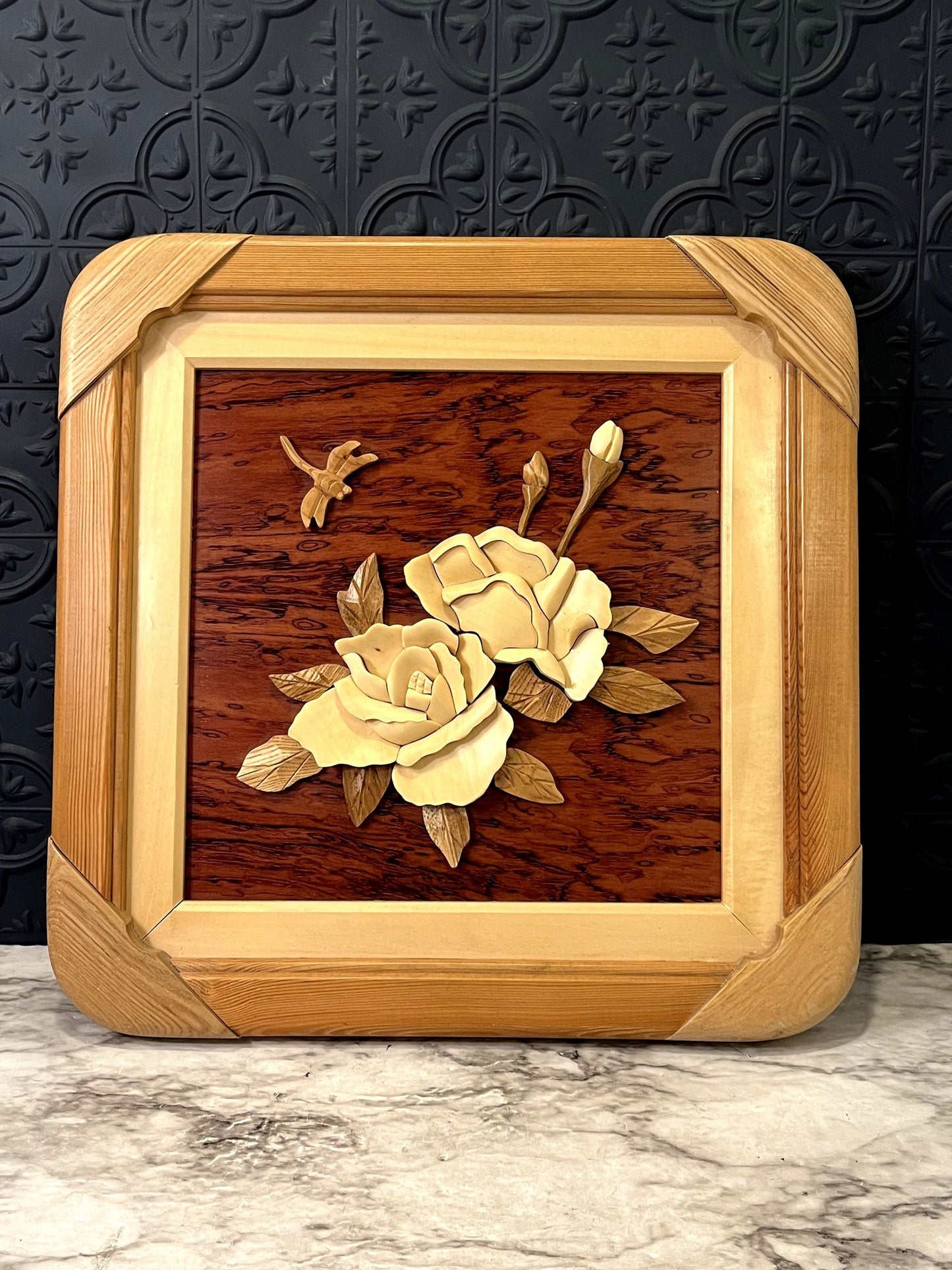 Wood Floral Picture