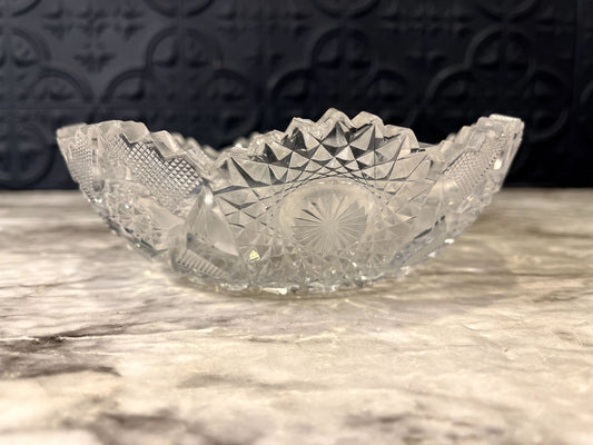 Deep Cut Glass Bowl does have Chips