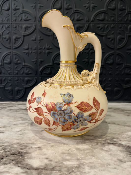 Royal Worcester Cream floral  Pitcher