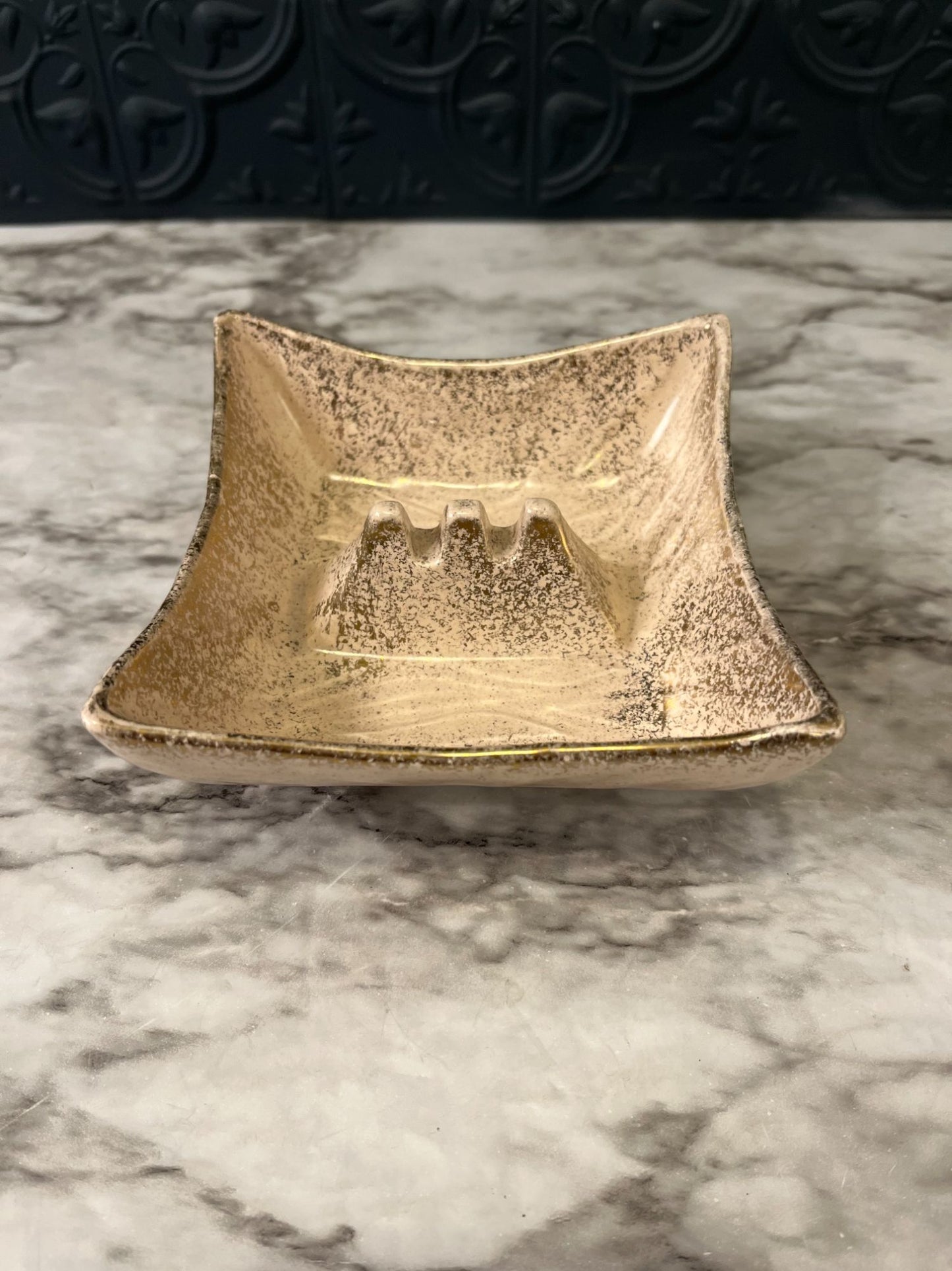 USA Cream and Gold Ashtray