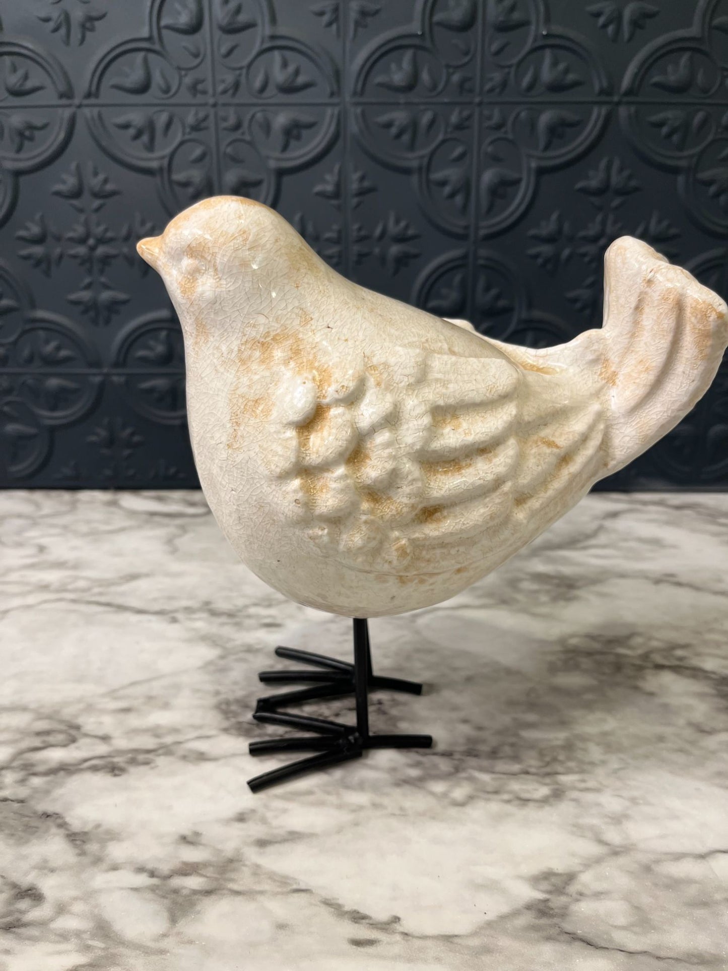 Cream Ceramic Bird