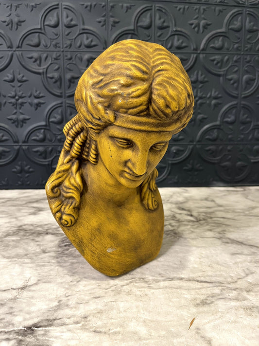 Gold Ceramic Woman Bust