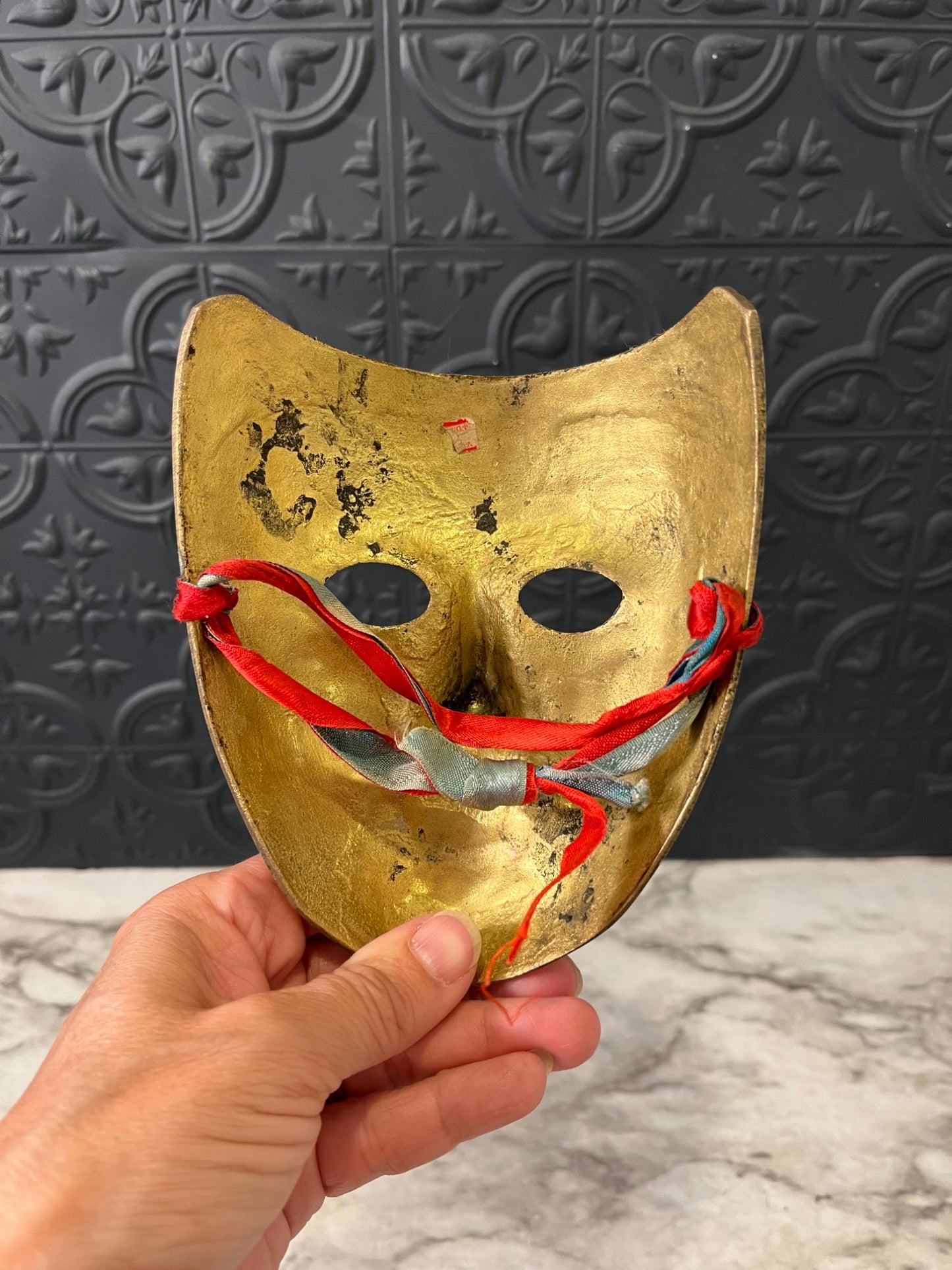 Brass hand Painted Mask