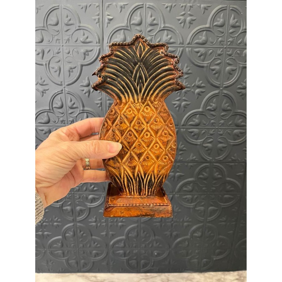 Metal pineapple vase