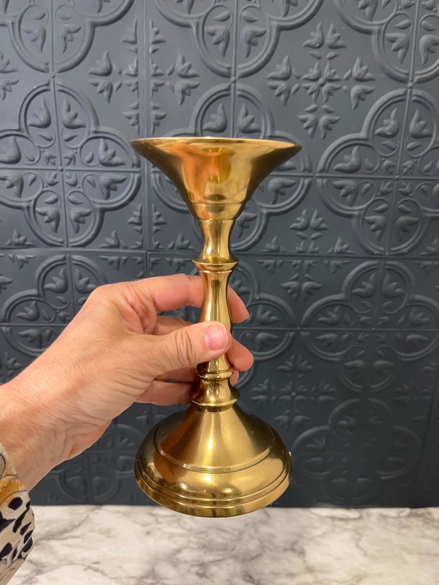 Brass Pillar/candle holder