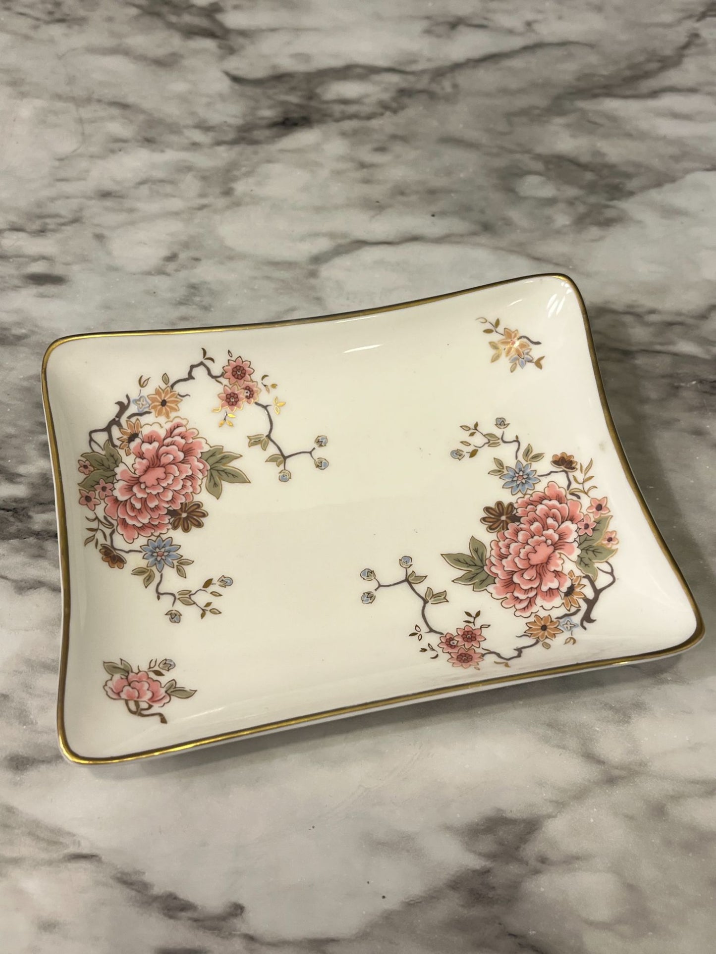 Royal Dutton Canton Peony Trinket Dish