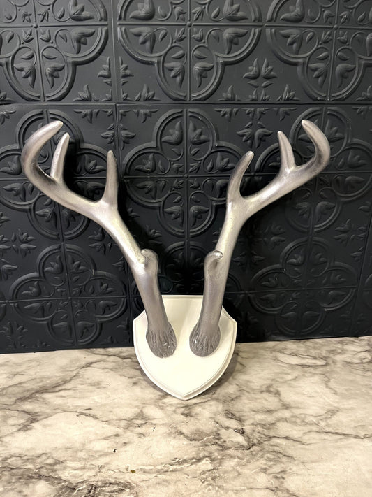 White and Silver Wall mount Antlers