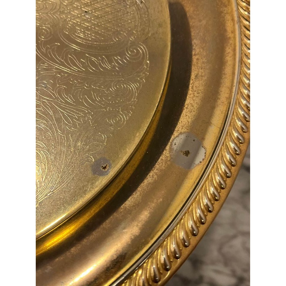 Gold color metal tray