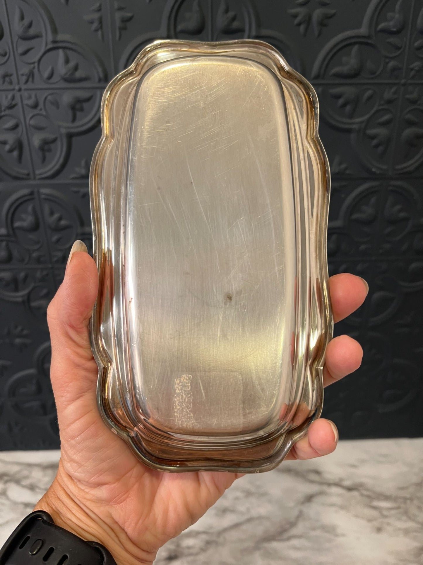 Silver Plate Butter Dish with Lid