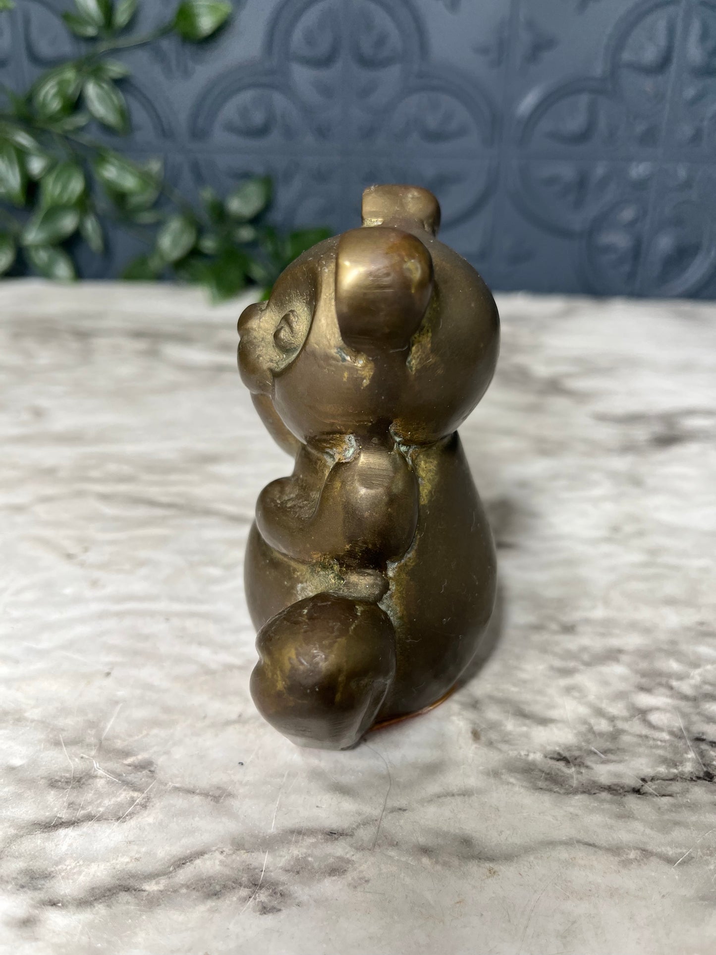 Brass teddy bear