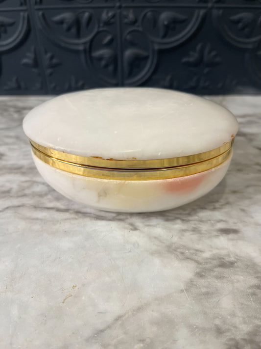 Alabaster Jewelry Box oval