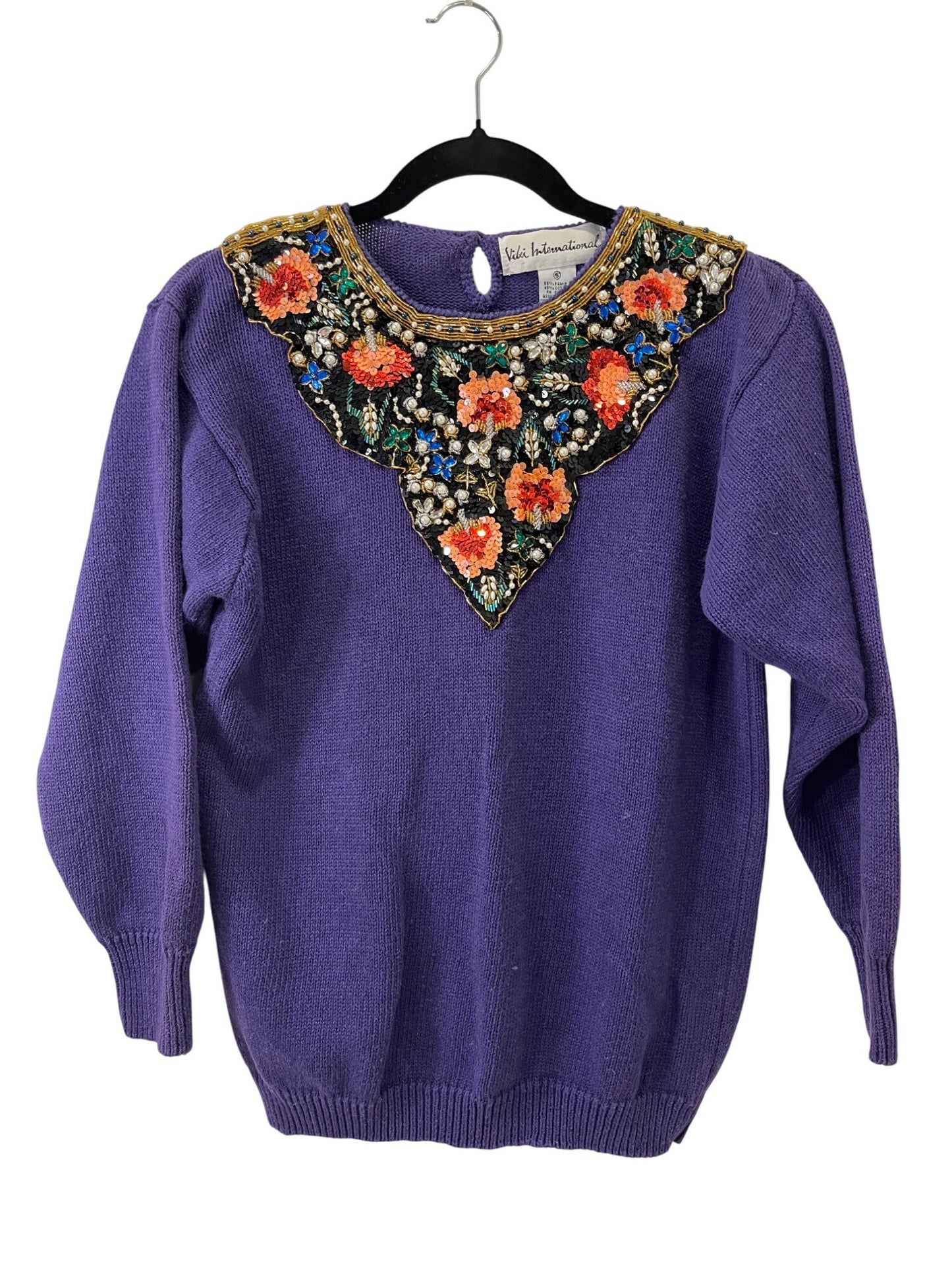 Purple sequin sweater vintage