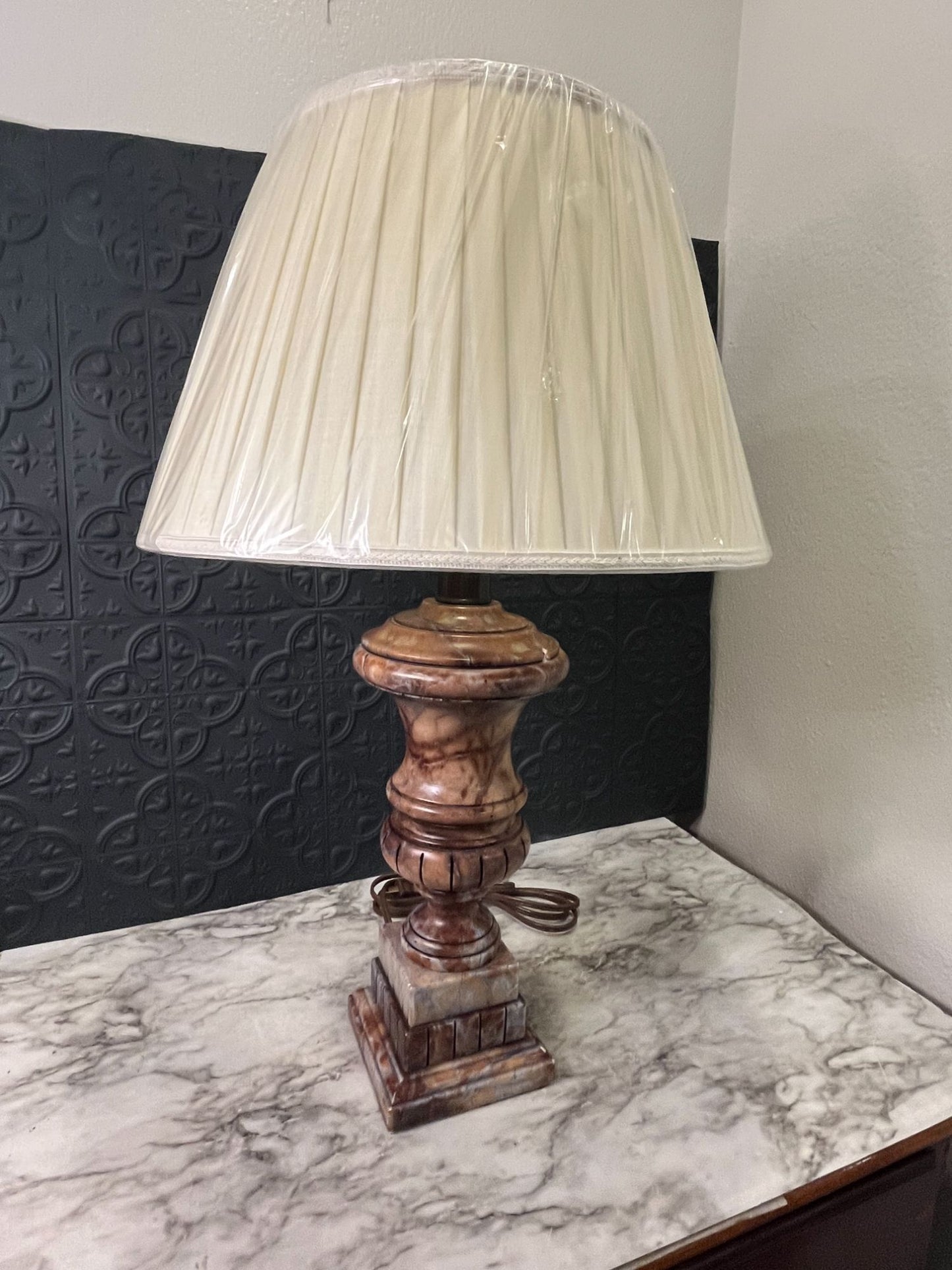 Brown Stone Lamp