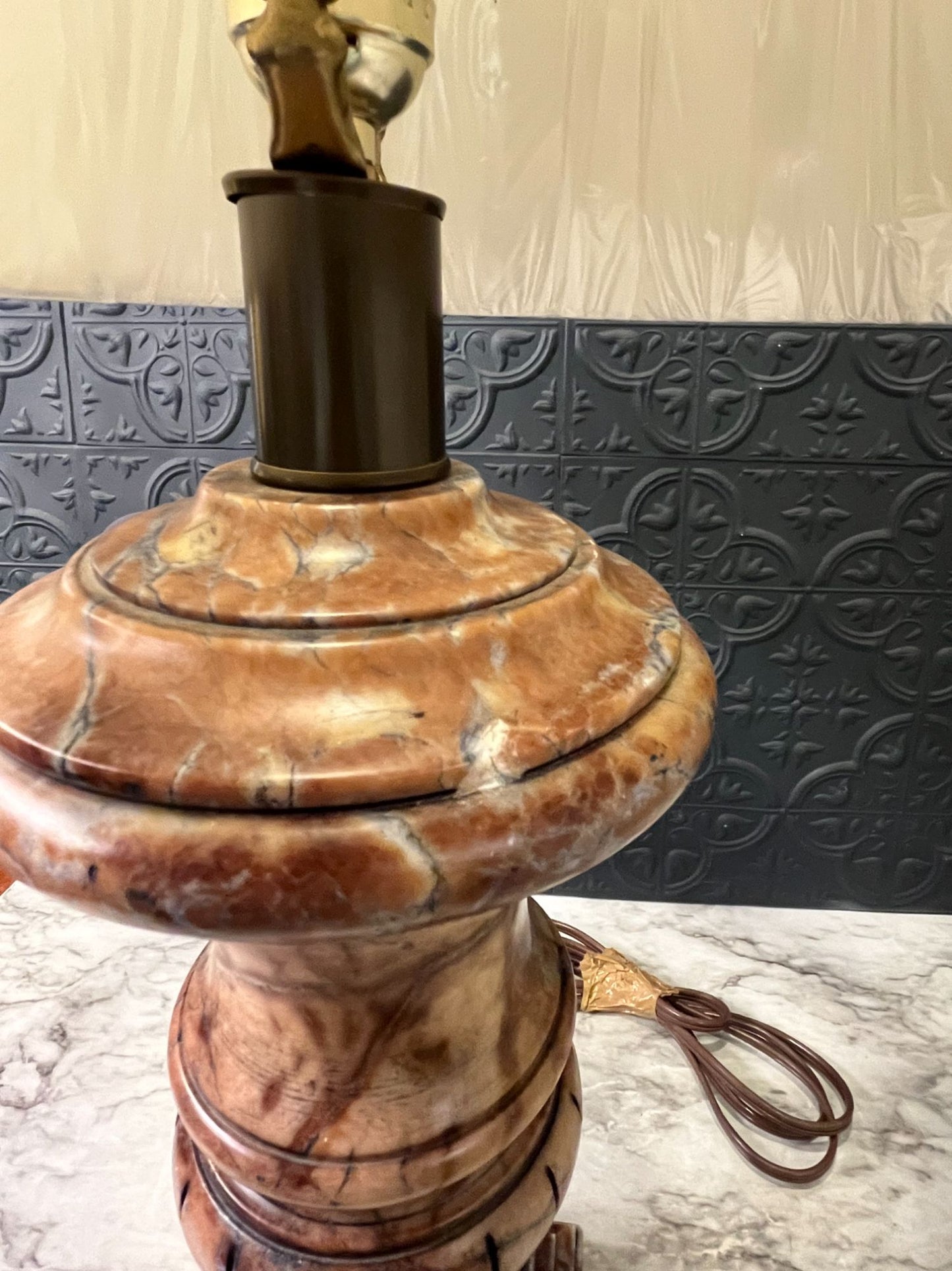 Brown Stone Lamp