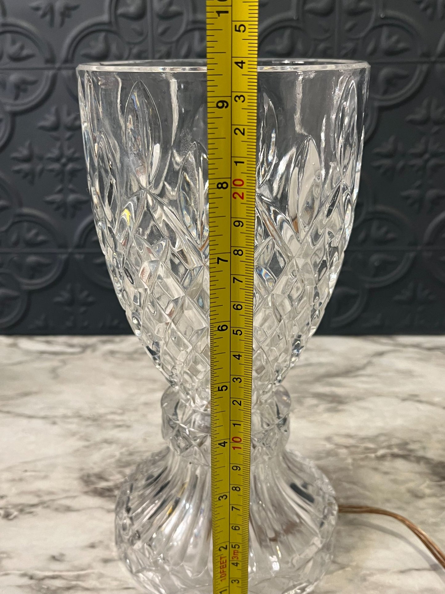 Crystal Glass Vase Lamp