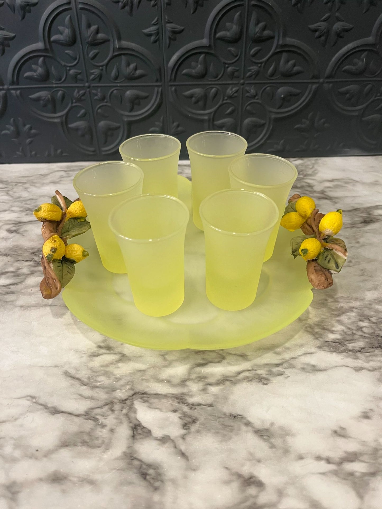 Italia Limoncello Tray and shot glasses