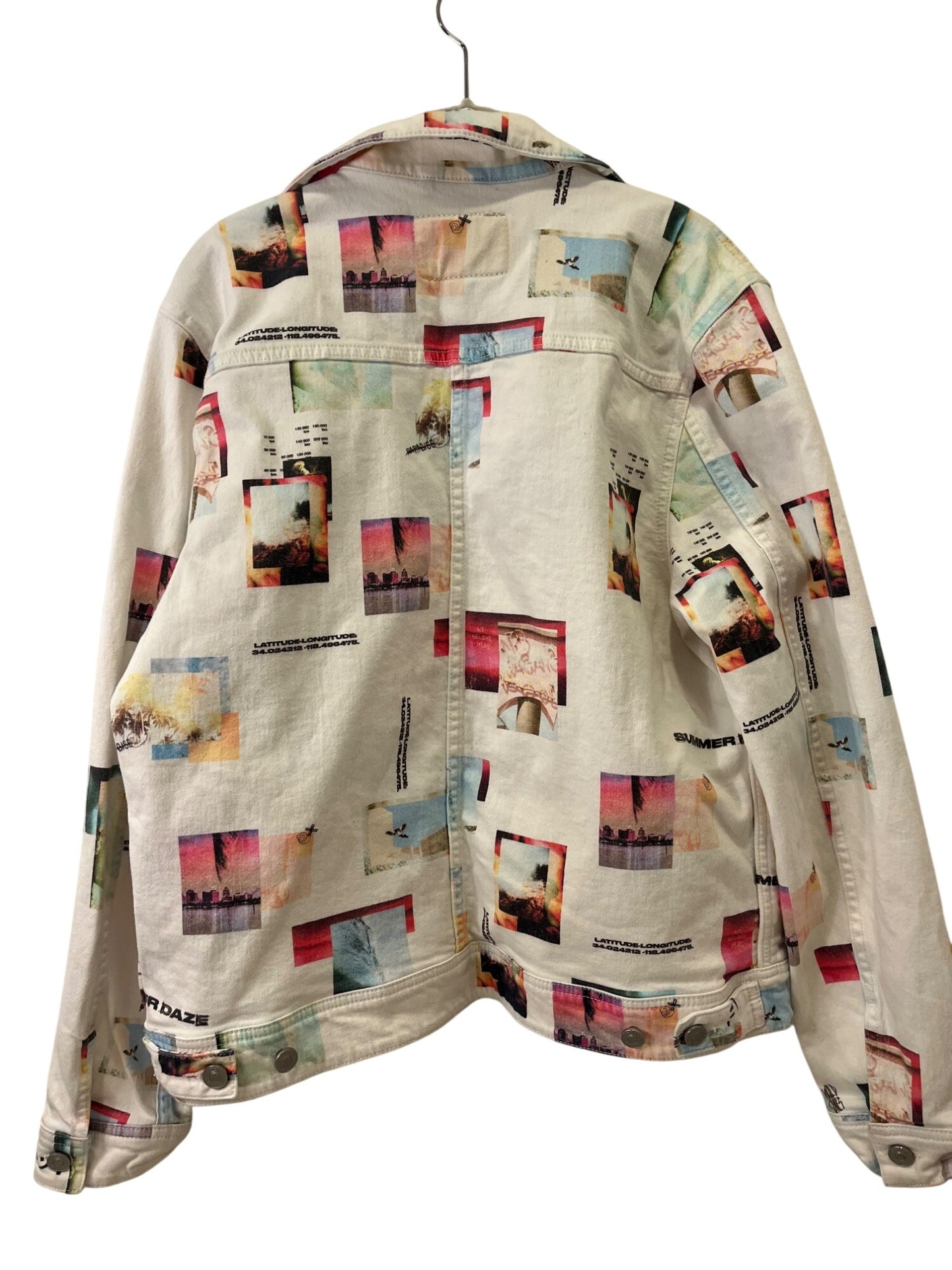 Guess white printed jacket