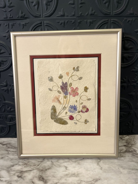 Silver Framed Pressed Flowers