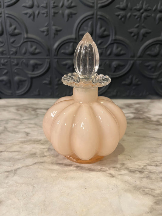 Fenton Pink Overlay Perfume Bottle