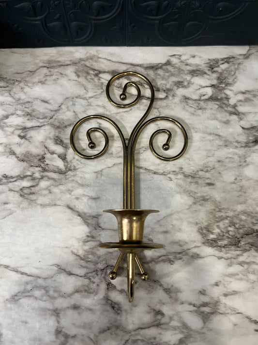 Scroll Brass Sconce