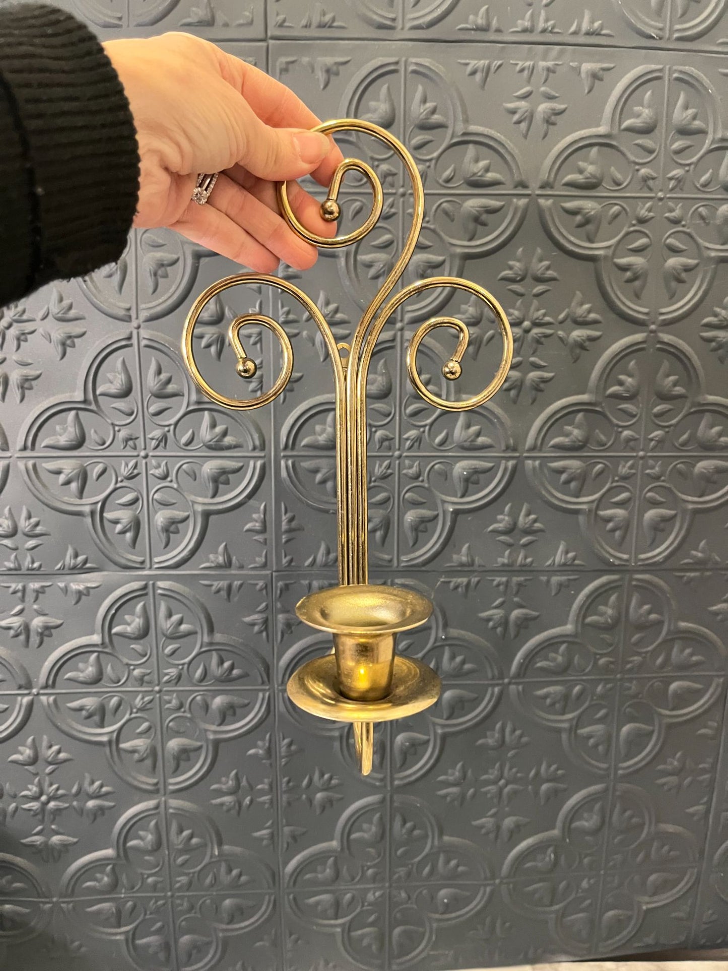 Scroll Brass Sconce