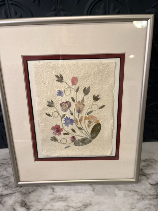 Silver Framed Pressed Flowers