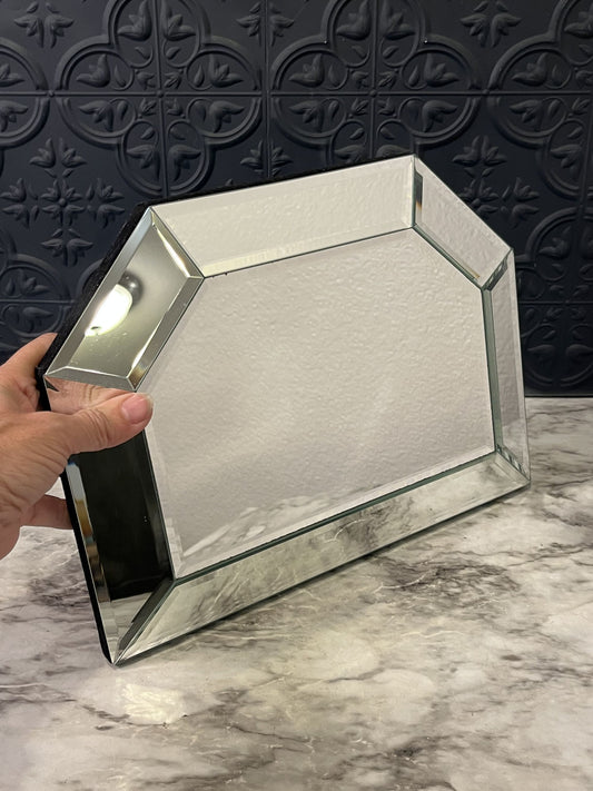 Home Plate Beveled Mirror Tray