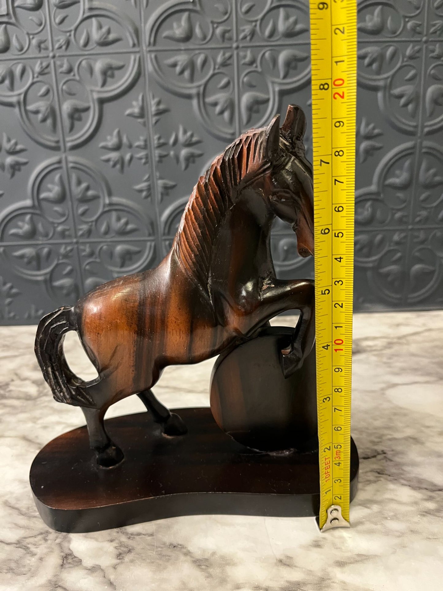 Hand Carved Wood Horse