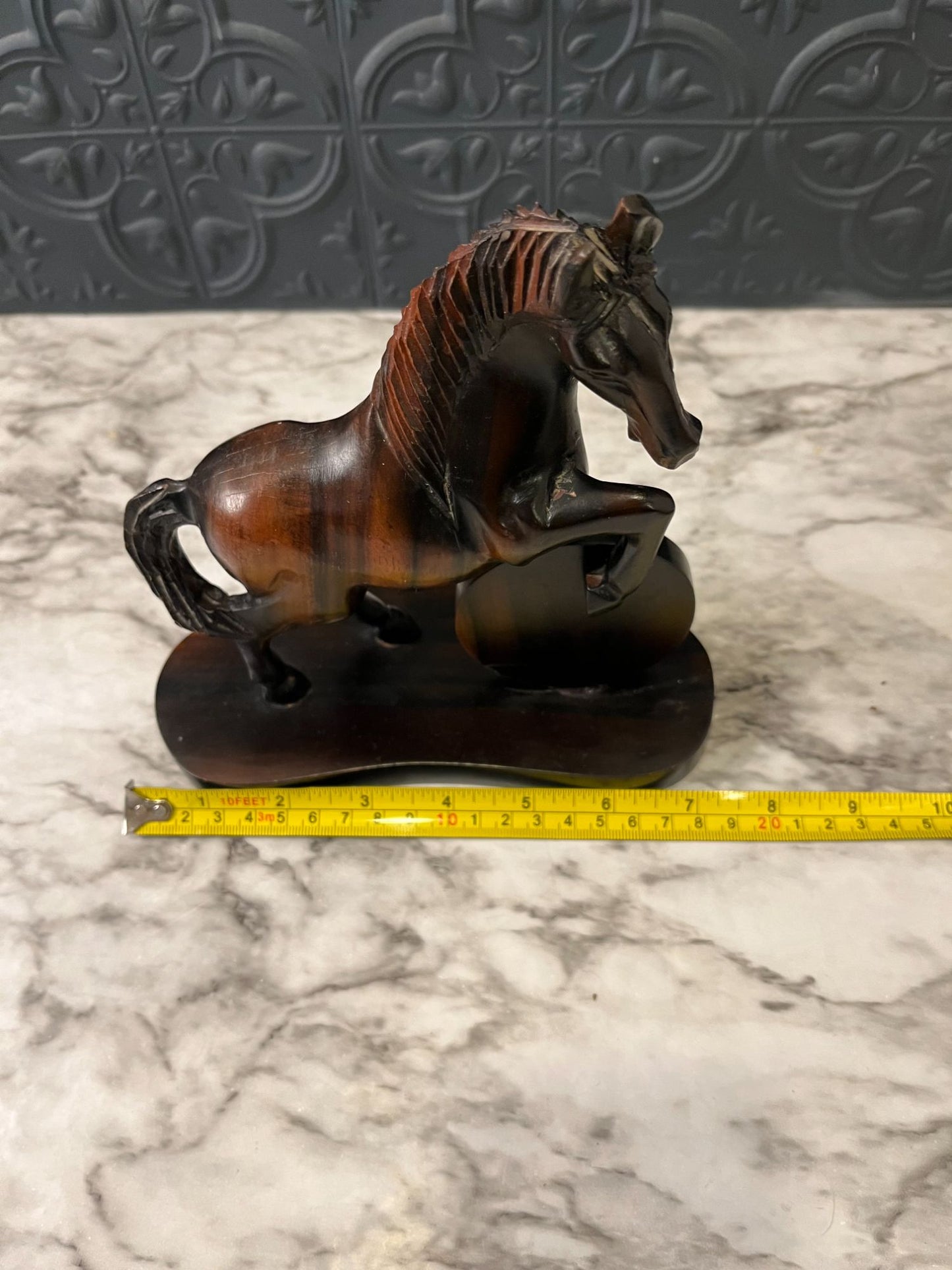 Hand Carved Wood Horse